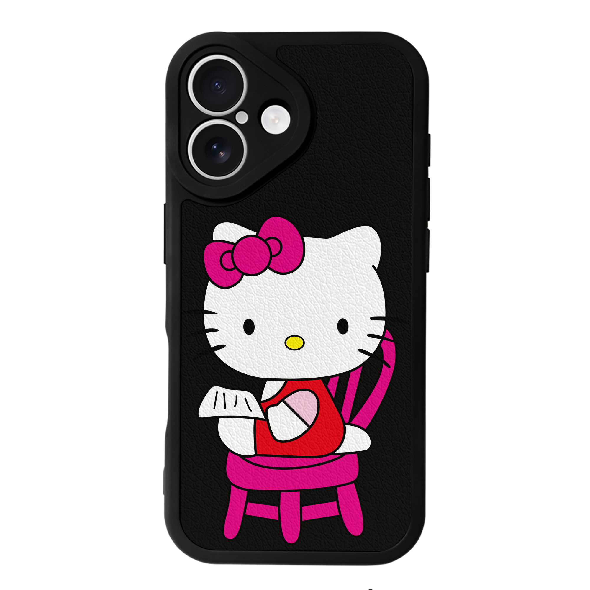 （画像用） Hello Kitty ハローキティ 【iPhone 16シリーズ対応】シリコンスマホケース（レザー調） 材質：シリコン